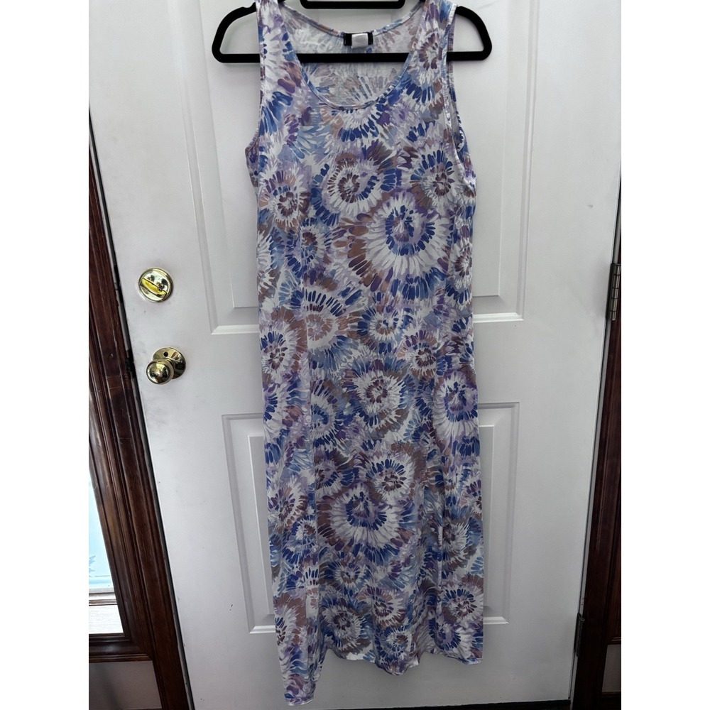 Espresso Maxi Dress Women's XL 100% Cotton Boho Lightweight Hippie Cruise